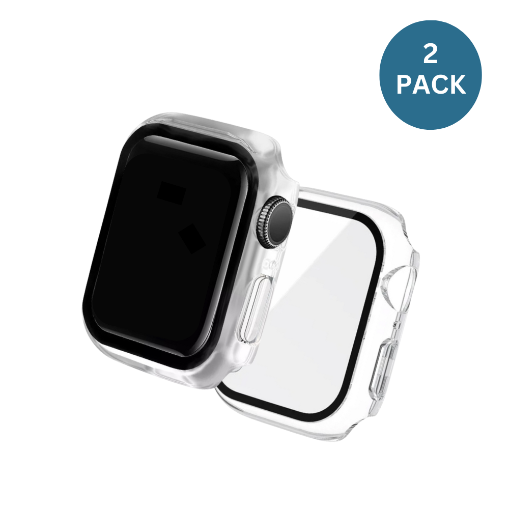 2x Qixxronics for Apple Watch Series 1/2/3 Case 42mm, with Built-in Tempered Glass Screen Protector