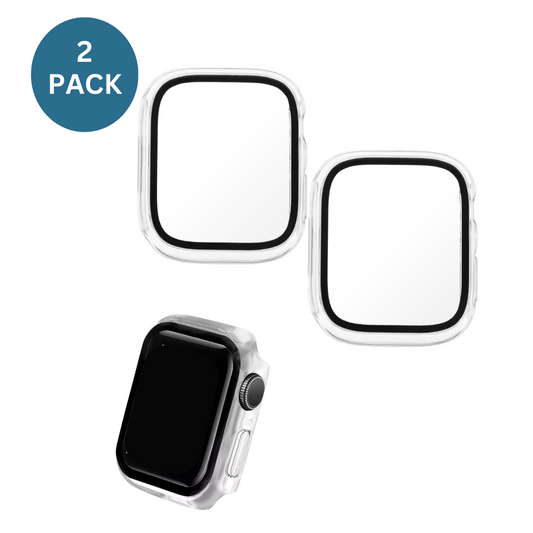 2x Qixxronics for Apple Watch Series 1/2/3 Case 42mm, with Built-in Tempered Glass Screen Protector