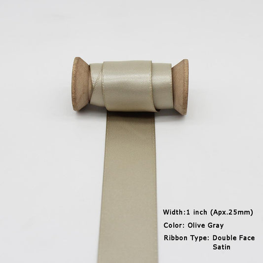 5 Meter Lot Grosgrain Ribbon Satin Ribbon Green Olive Moss Mint Sage