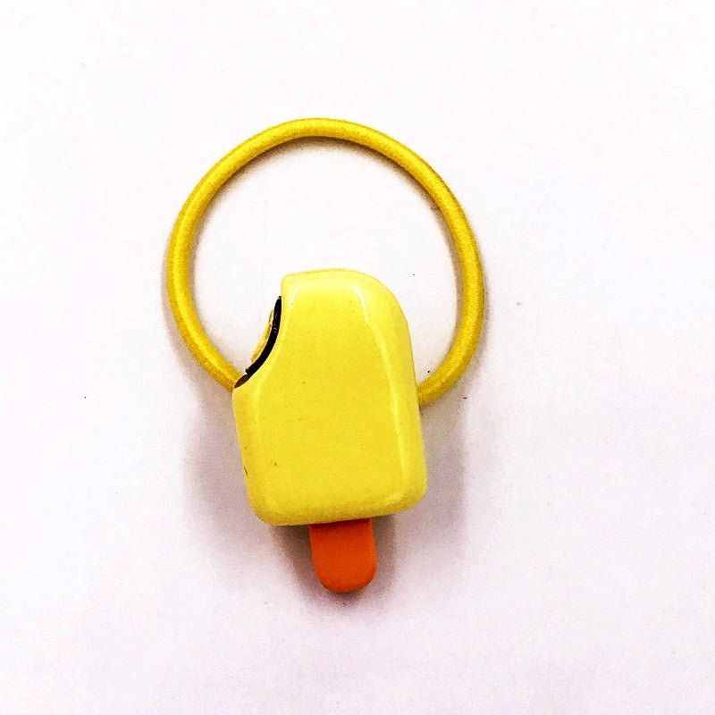 1PCS Banana Ice Cream Girls Hairbands Kids Elastics Rubber Head Bands Hair Rope