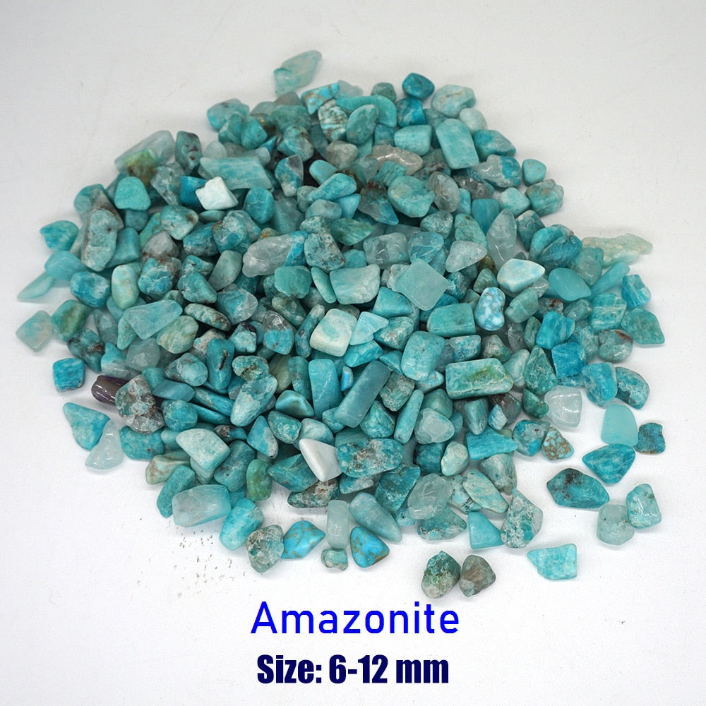 50-100g Blue Amazonite Natural Stones Gravel Chip Rock Minerals Aquarium