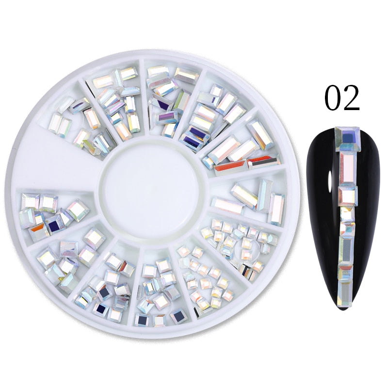 Holographic Angled Shape Nail Art Decoration Accessories Nails Jewelry Manicure