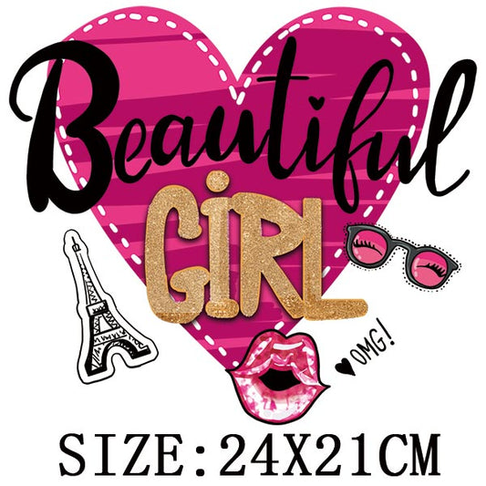 40 Styles Beautiful Letter Patches Iron-On Transfer For Clothing DIY A-Level