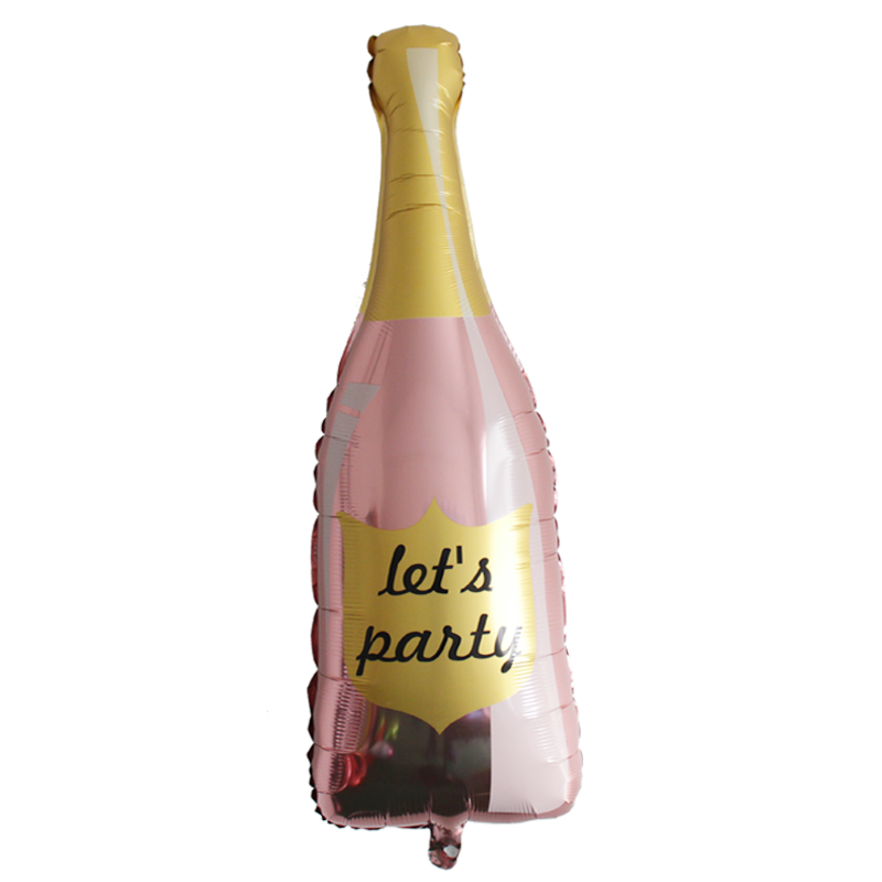 Lets Party Champagne Bottle Balloon Valentines Day Inflatable Balloon Birthday
