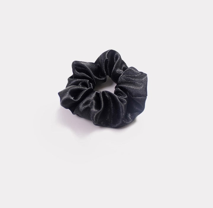 14 Styles Big Satin Solid Color Scrunchie Women Silk Elastic Handmade Hair Band