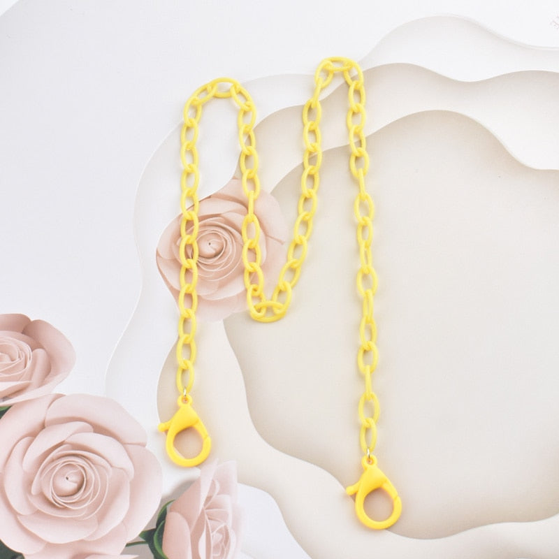 11 Styles 55cm Acrylic Simple Mask Chain Neck Strap Rope Holder Non-slip