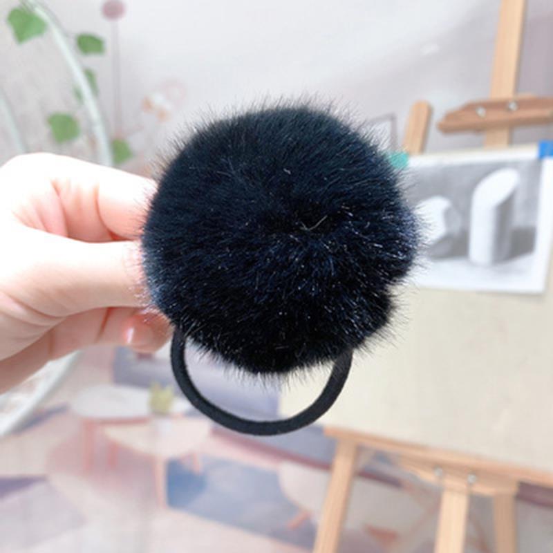 11 Styles Women Pompom Hair Ties Girls Elastic Hair Band Rubber Band Hair