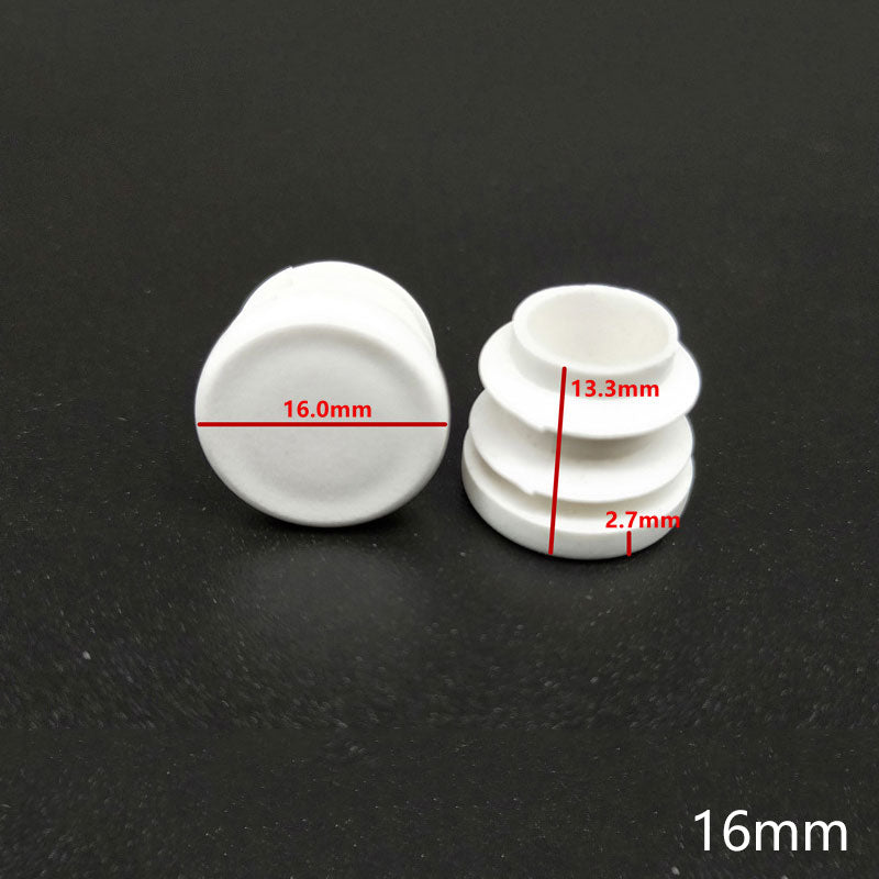 10Pcs Plastic round tube inserting end caps Round steel pipe plug chair leg