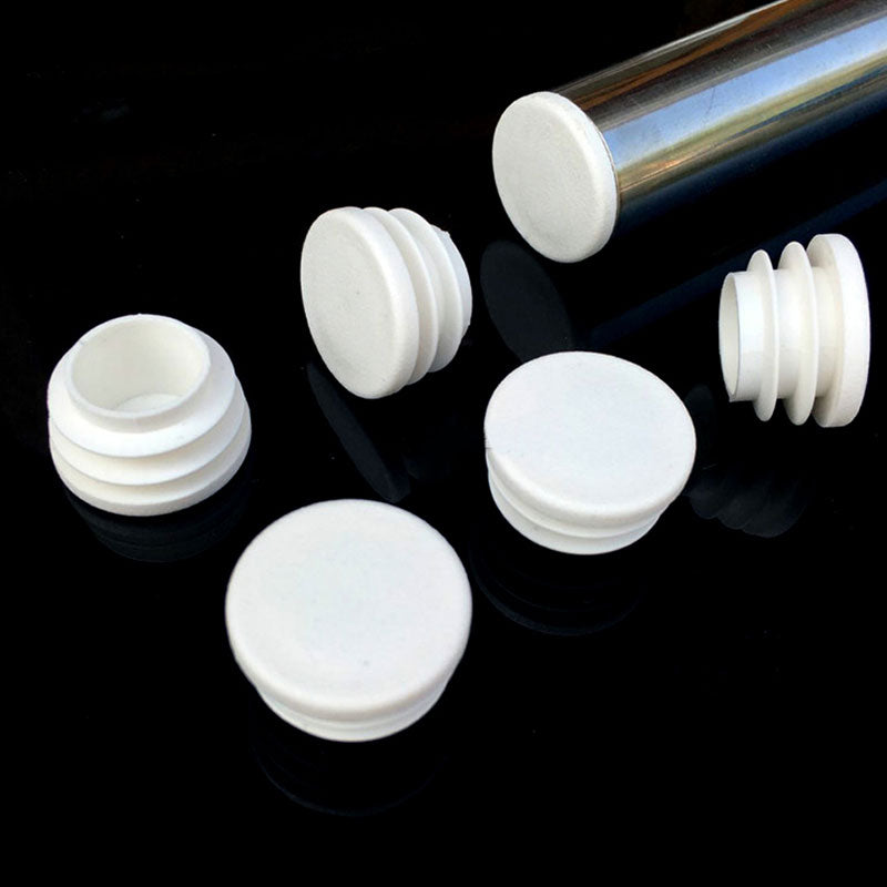 10Pcs Plastic round tube inserting end caps Round steel pipe plug chair leg