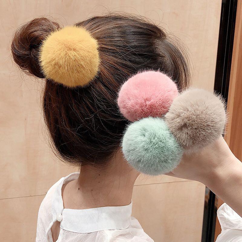 11 Styles Women Pompom Hair Ties Girls Elastic Hair Band Rubber Band Hair