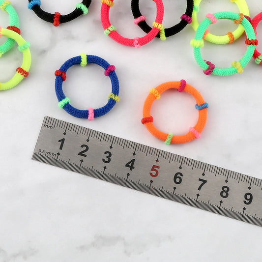 20pcs Mixed Yellow Color Hairband Small Elastic Rubber Band Hair Scrunchies