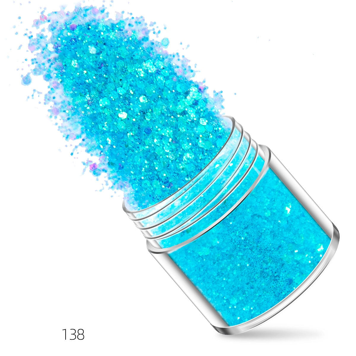 27 Styles Mirror Silver Nail Art Mermaid Glitter Hexagon Paillette Sequins