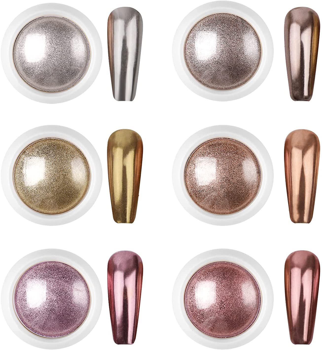 1pc 19Colors Nail Glitter Mirror Powder Chrome Dust Pigment 0.5g Paint Dip