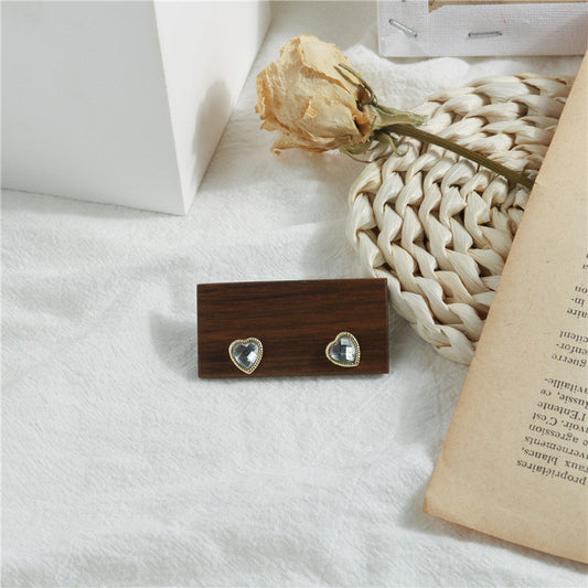 Mirror Style Heart Jewelry Stud Earring Modern Fashion Women Earrings Piercing