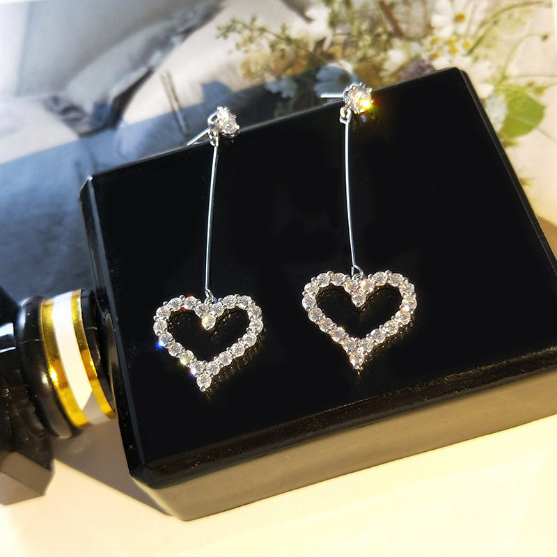 Heart Pendant Jewelry Fashion Dangle Earrings for Girls Party Birthday Gift