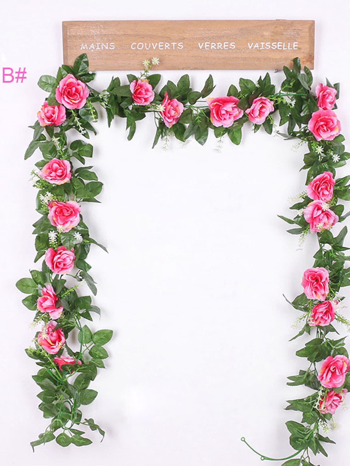 86” Artificial Rose Flower Vine Home Decor Leaf String Wedding Event Decoration