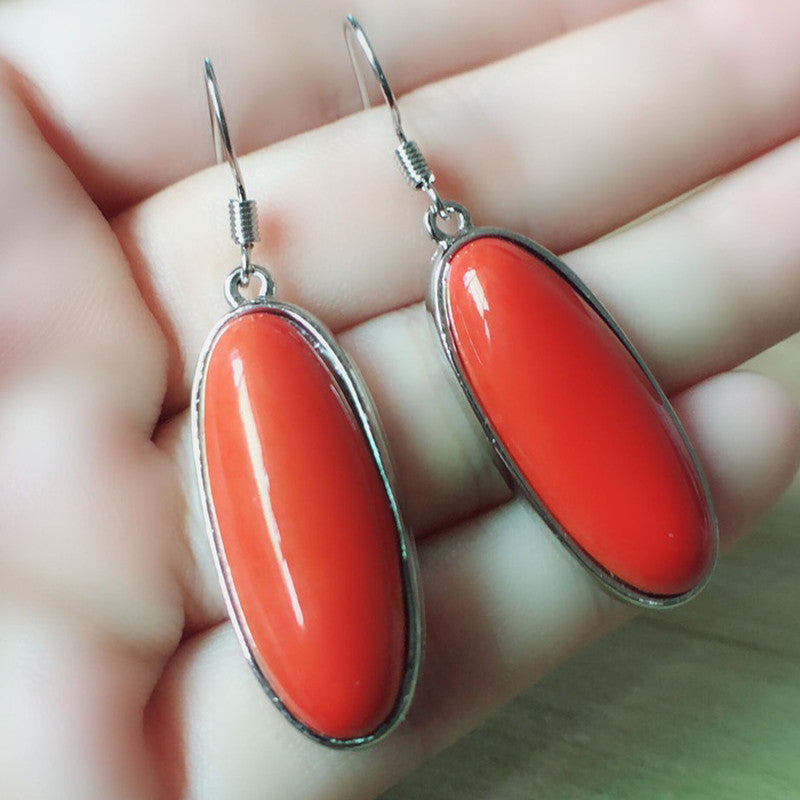 Orange Design Vintage Gift Earrings Dangle Women Fashion Jewelry Jewellery