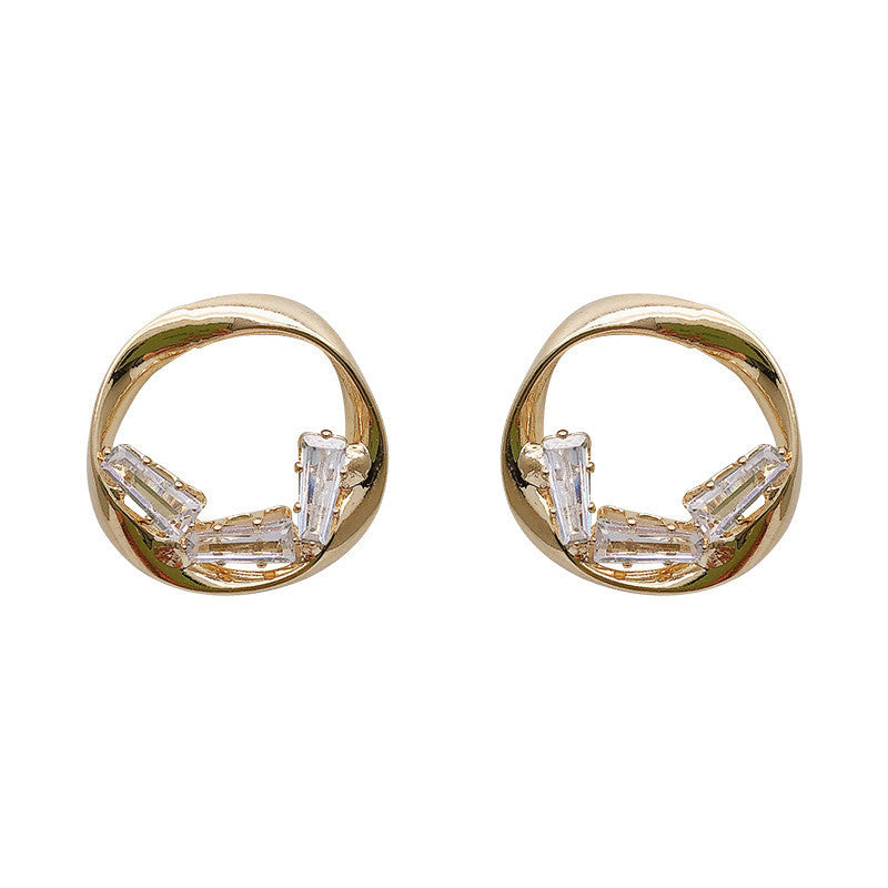 Round Jewelry Stud Earring Modern Fashion Women Earrings Piercing Studs