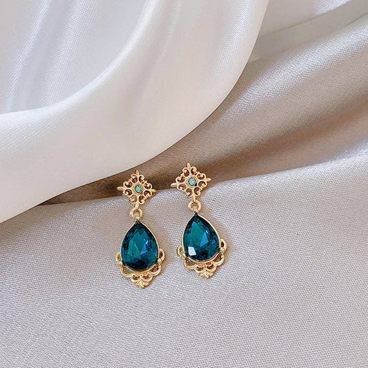 Ocean Blue Waterdrop Dangle Earrings Cute Summer Earring Jewelry Gift for Her