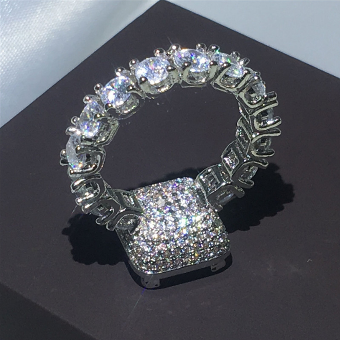 Super Zircon Lady Ring European And American Fashion Marriage Engagement Jewelry Gift