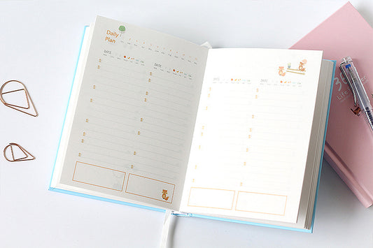 Schedule This Hardback Color Set Inside Notebook
