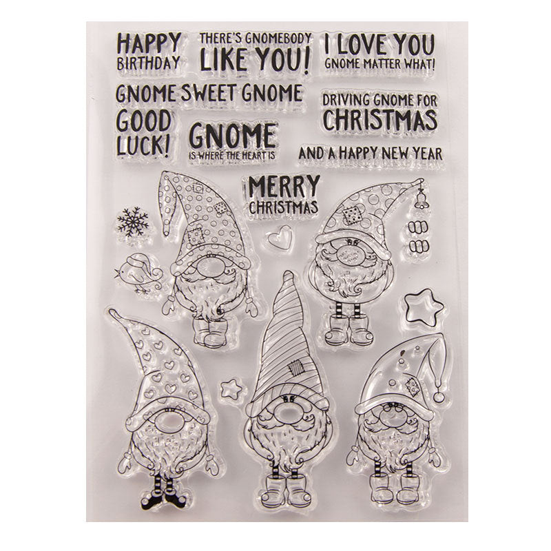 Christmas Santa Stamp and Dies Word Clear Stamps Metal Cutting Dies for DIY Scrapbooking