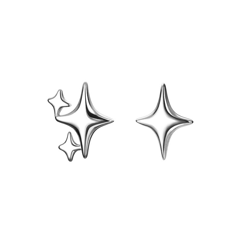 Mismatched Small Star Jewelry Stud Earrings Modern Fashion Women Earrings