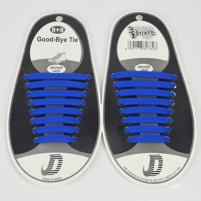 16pcs Silicone Shoelaces Elastic Shoe Laces
