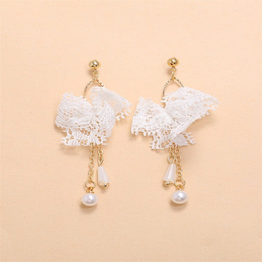 Lace Design Dangling Drop Earrings Women Girls Gifts Jewelry Accessories