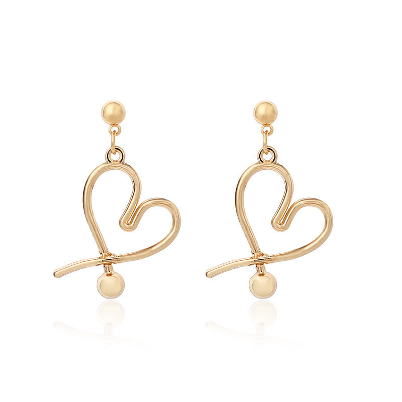 Heart Pendant Dangle Earring Exquisite Fashion Drop Earrings For Women