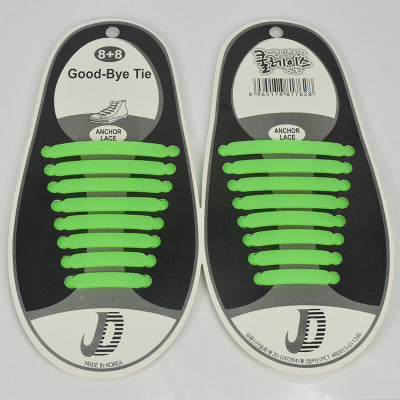 16pcs Silicone Shoelaces Elastic Shoe Laces