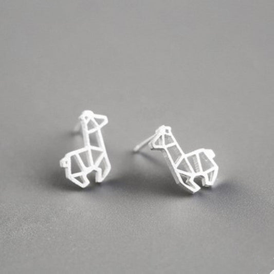 Mini Alpaca Shape Stud Earrings Women Girls Gifts Jewelry Accessories
