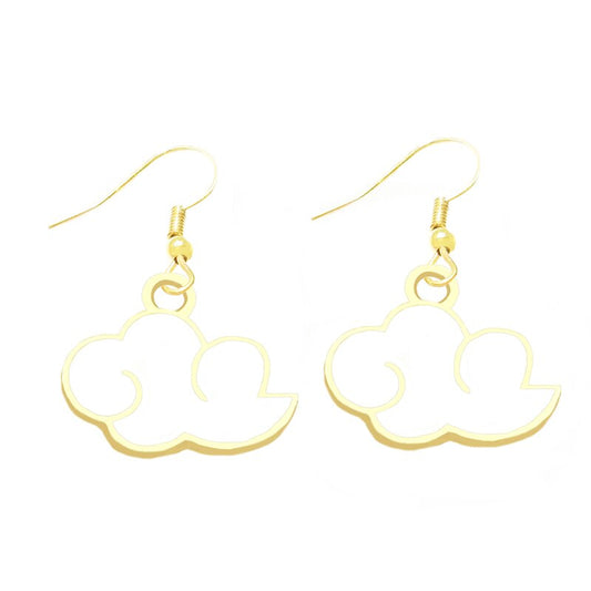White Cloud Drop Earrings Cartoon Art Women Party Jewelry Ear Fashion Pendant