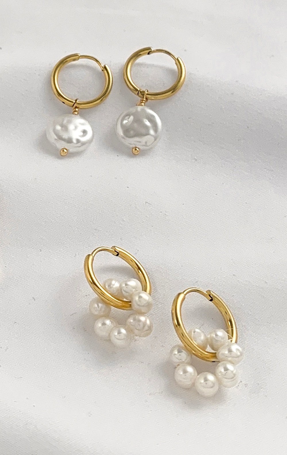 Pearl Disc Pendant Drop Earrings Women Party Bohemian Jewelry Dangle Gifts