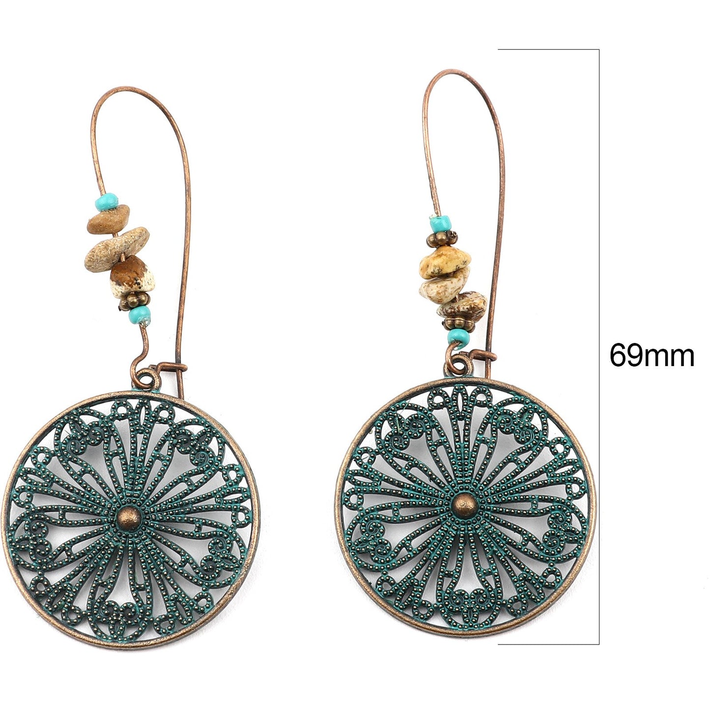 11 Styles Antique Copper Bronze Lady Cute Dangle Earrings for Women Jewelry