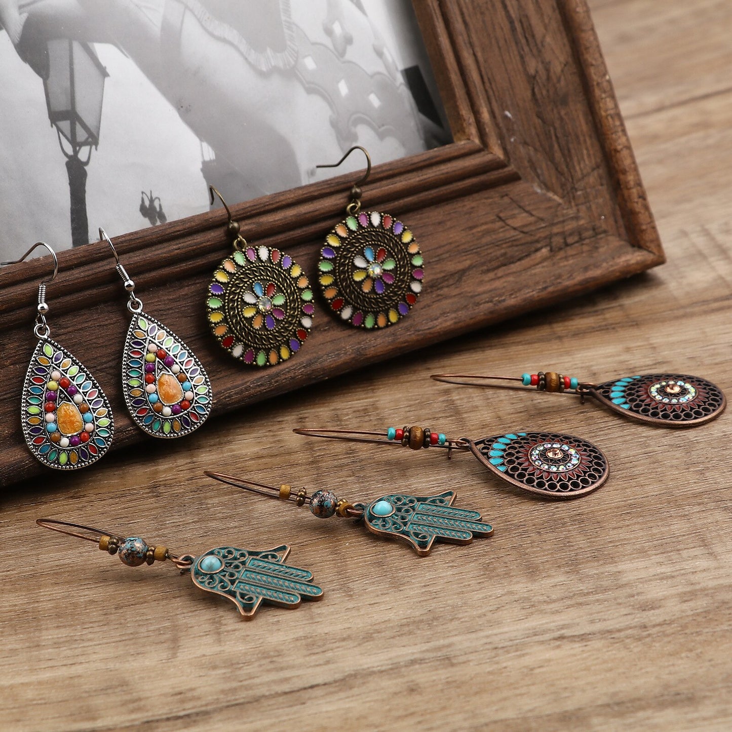 11 Styles Antique Copper Bronze Lady Cute Dangle Earrings for Women Jewelry