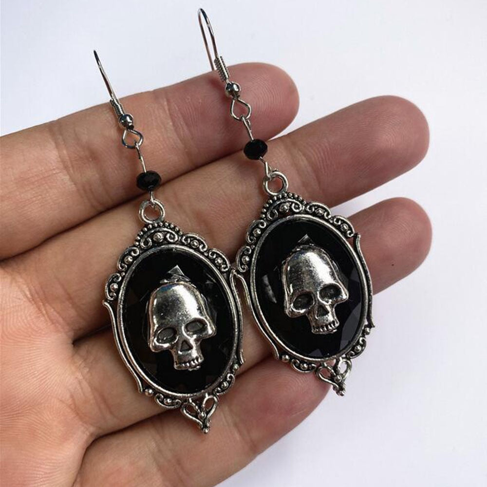 Vintage Skull Dangle Earrings Fashion Party Retro Pendant Earrings Women