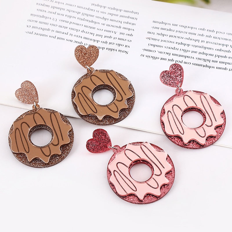 51 Styles Robot Donut Panda Lightning Drop Earrings Women Travel Fashion Cartoon