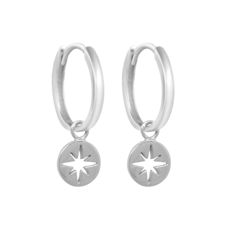 Mini Star Disc Piercing Cartilage Earrings Women Girl Fashion Trendy Jewelry
