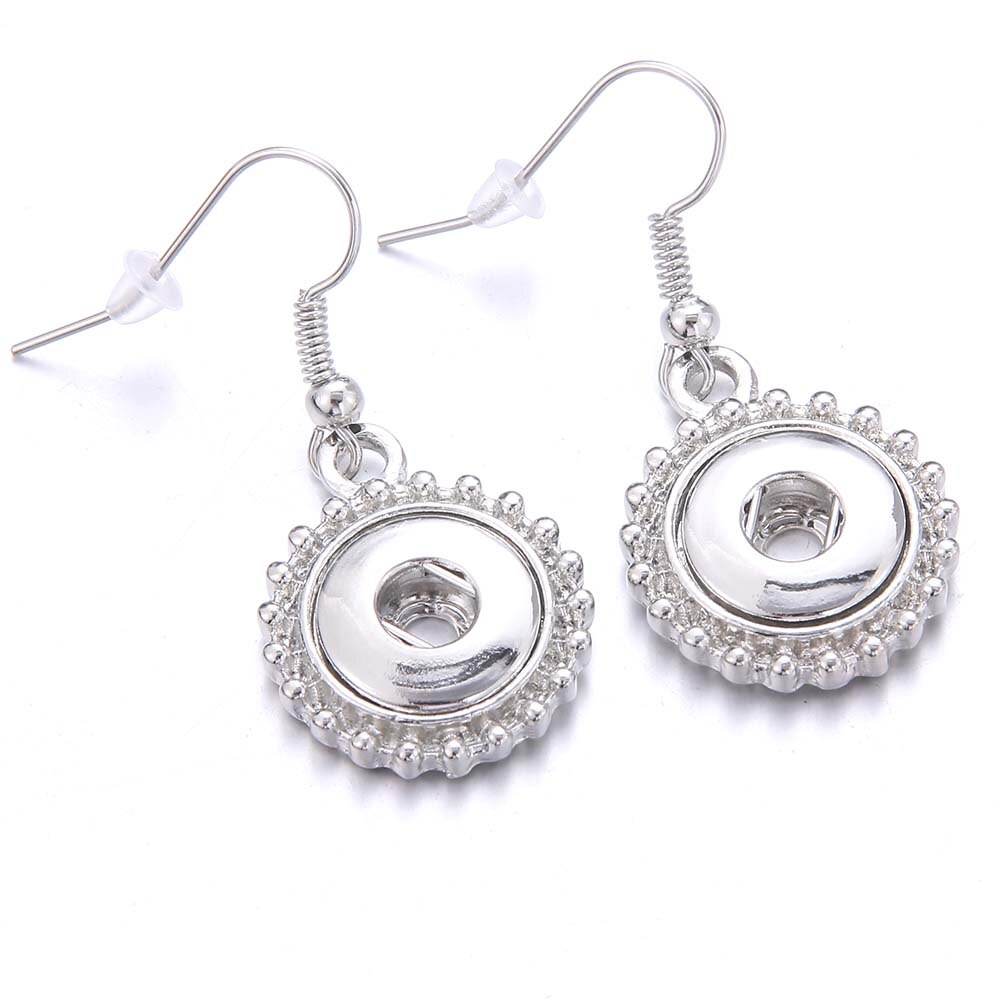 Cute Snap Button Design Dangle Earrings for Fashion Stylish Jewelry Drop