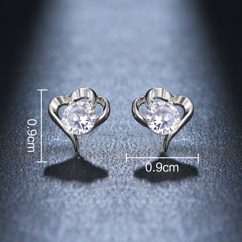 Merged Heart Stud Earrings Women Girls Summer Party Studs Ear Women Jewelry