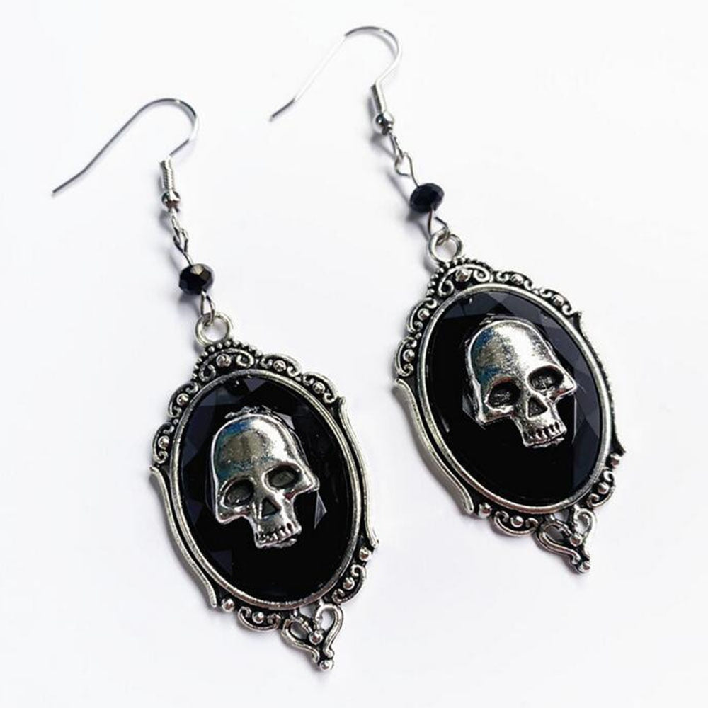 Vintage Skull Dangle Earrings Fashion Party Retro Pendant Earrings Women