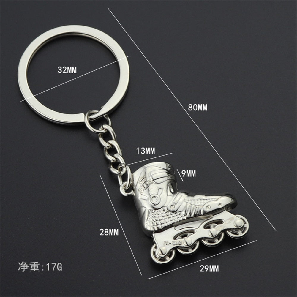 4 Styles Simulation Skates Keychain Toy Keyring Exquisite Bag Pendant Skating