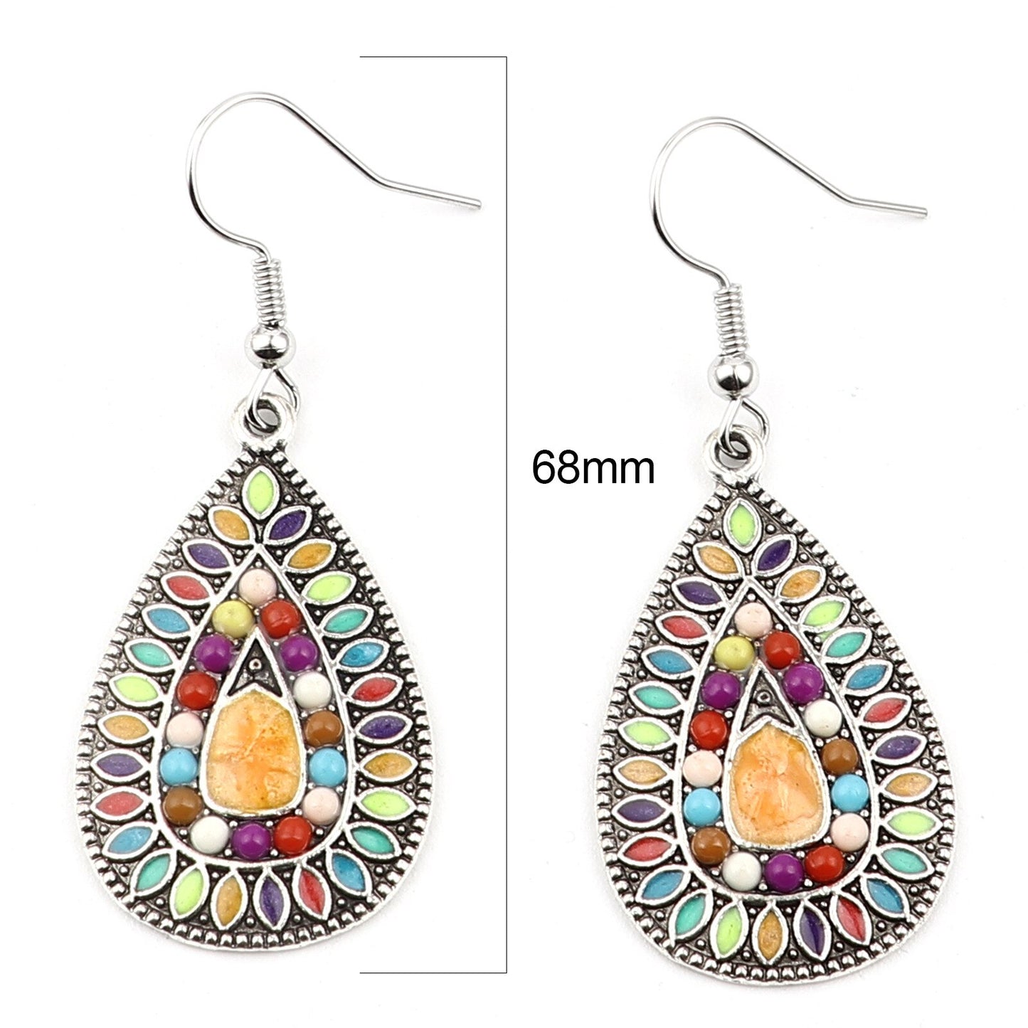 Graphic Tear-drop Lady Cute Dangle Earrings for Women Jewelry Girls Earrings