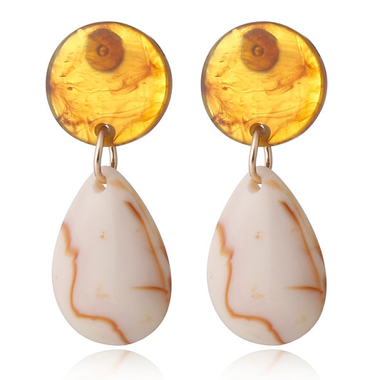 Amber Design Drop Earrings Women Girl Party Gift Fashion Ear Jewelry Accessories