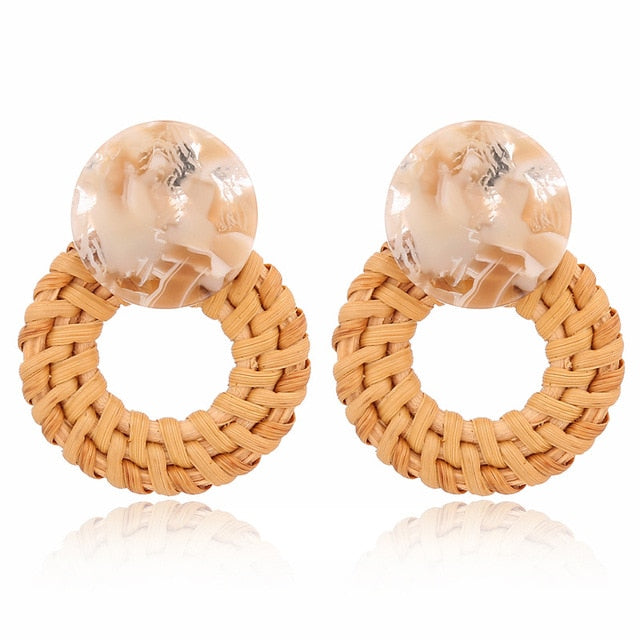 Light Brown Drop Earrings Modern Women Stylish Gift Jewelry Ear Fashion Pendant