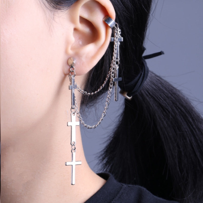 1Pc Multi Cross Ear Cuff Bohemian Ear Stud Earrings Women Girl Trendy Earrings