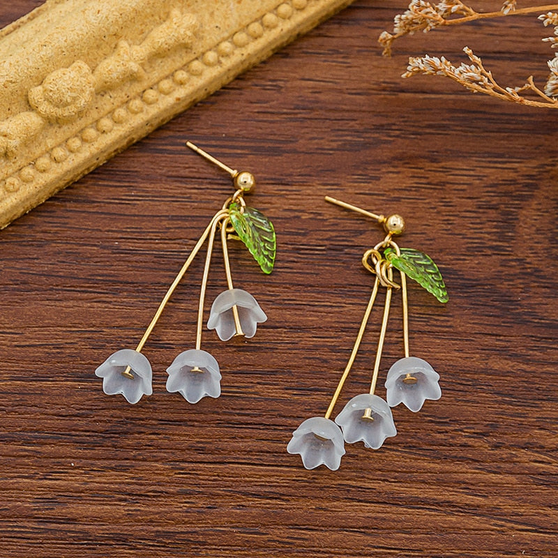 34 Styles Resin Flower Petal Dangle Earrings Fashion Party Girls Pendant