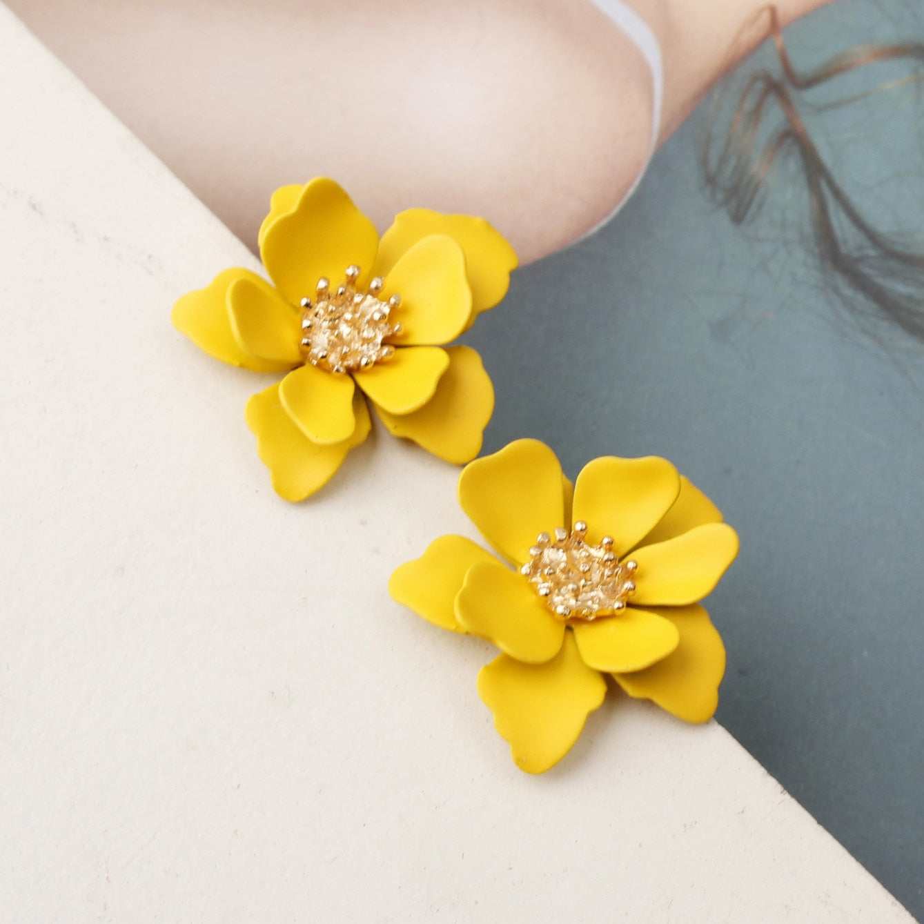 6 Colors Small Flower Stud Earrings Women Gifts Earring Cute Girls Eardrop