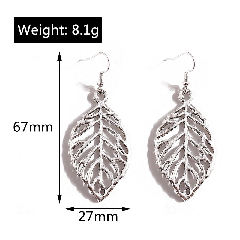 Hollow Tree Leaf Dangle Earrings Women Gifts Earring Cute Girls Eardrop Jewelry